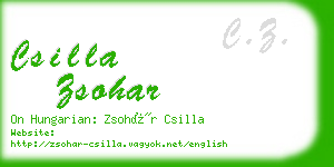 csilla zsohar business card